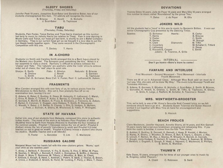 Programme, Our Way pages 2 and 3