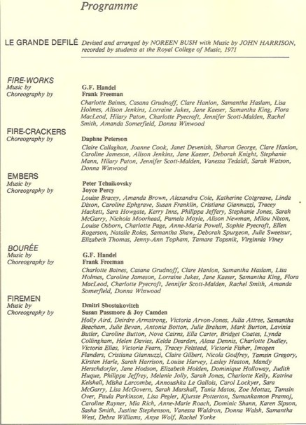 Programme Fireworks 1983 page 1