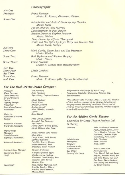 Programme Sleeping Princess page 3