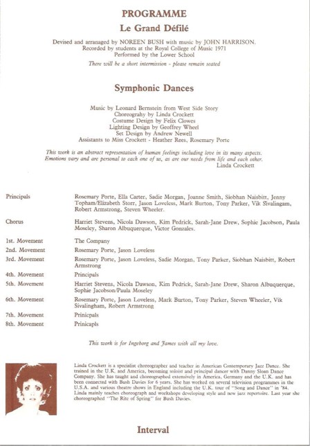 Programme Triple Bill 1988 page 1