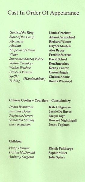 Programme Aladdin1984  page 2