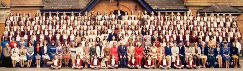 Photograph of the whole school including the staff: 1978